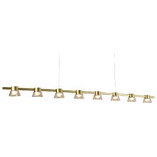 Rocket Iron & Glass Tri-Colour LED 8 Light Pendant
